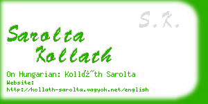 sarolta kollath business card